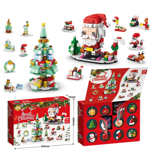 Christmas Building Blocks Set Box Kids